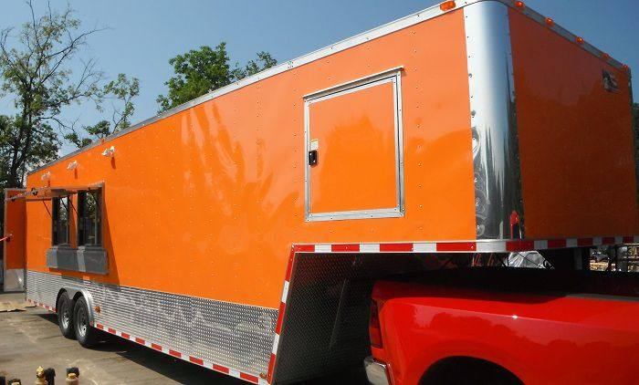 1407-concession-trailer-8.5-x34-food-bbq-vending-event-gooseneck-orange-restroom-14.jpg Concession Trailer 8.5'x34' Food BBQ Vending Event Gooseneck (Orange) Restroom