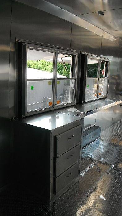 1407-concession-trailer-8.5-x34-food-bbq-vending-event-gooseneck-orange-restroom-4.jpg Concession Trailer 8.5'x34' Food BBQ Vending Event Gooseneck (Orange) Restroom
