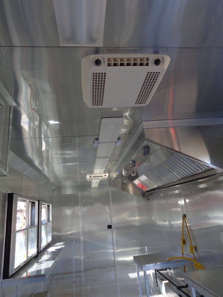 Concession Trailer 8.5'x34' Food Event Catering Gooseneck (Orange) Restroom