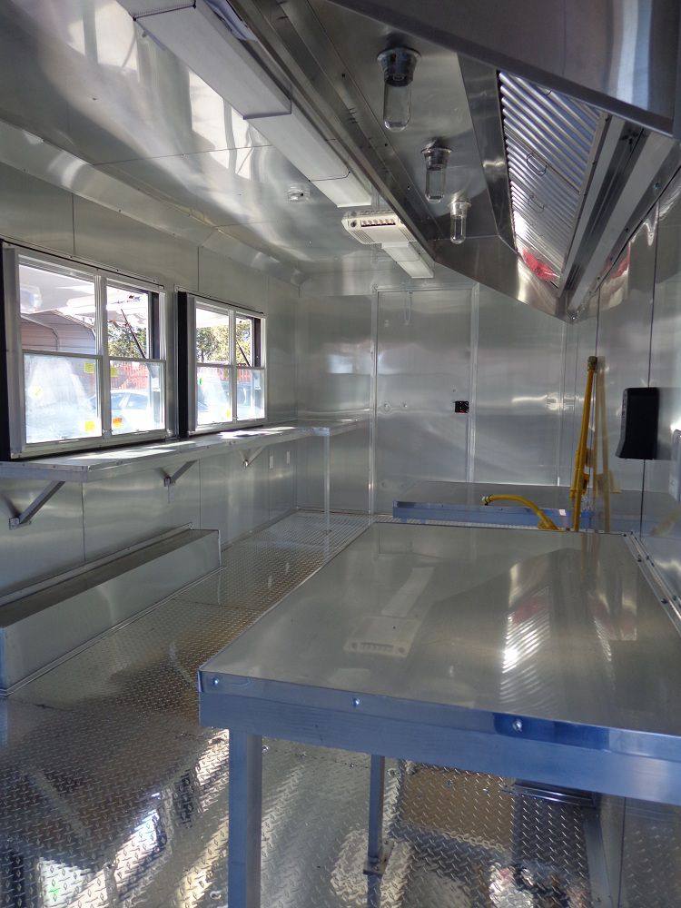 Concession Trailer 8.5'x34' Food Event Catering Gooseneck (Orange) Restroom