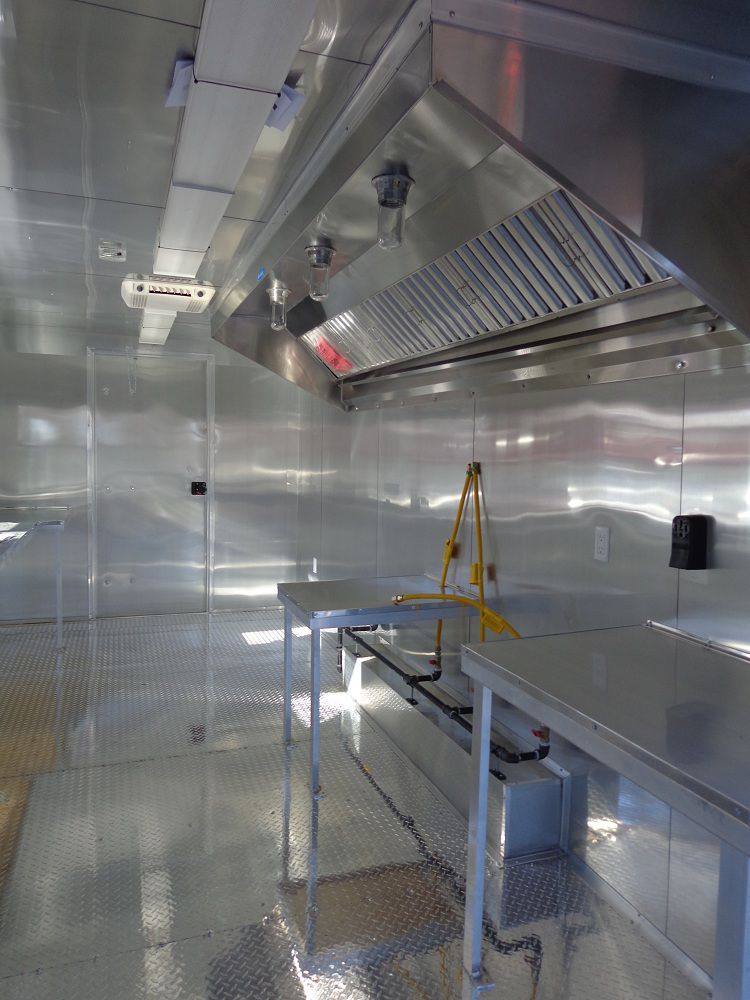 Concession Trailer 8.5'x34' Food Event Catering Gooseneck (Orange) Restroom