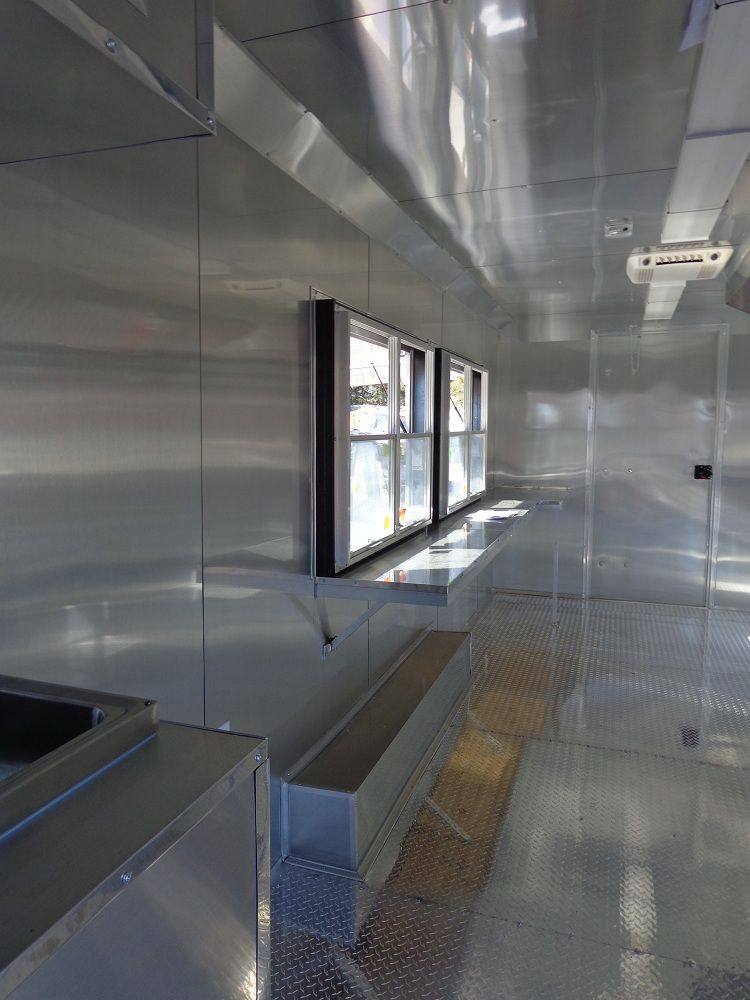 Concession Trailer 8.5'x34' Food Event Catering Gooseneck (Orange) Restroom
