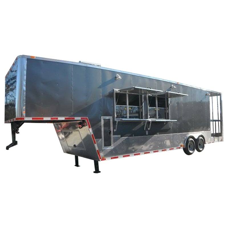 1409-concession-trailer-8.5-x34-white-gooseneck-event-food-vending-bbq-1.jpg Concession Trailer 8.5'x34' White - Gooseneck Event Food Vending BBQ