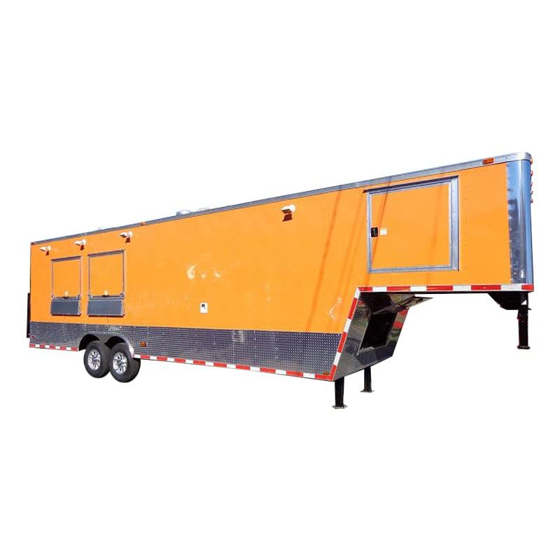 Concession Trailer 8.5'x34' With Appliances - Gooseneck (Orange) Restroom