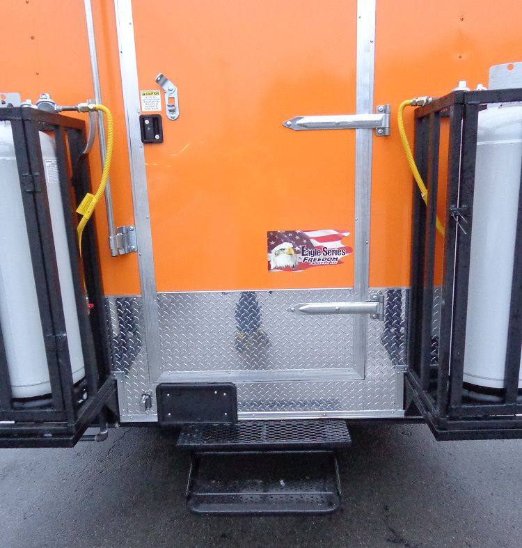 Concession Trailer 8.5'x34' With Appliances - Gooseneck (Orange) Restroom