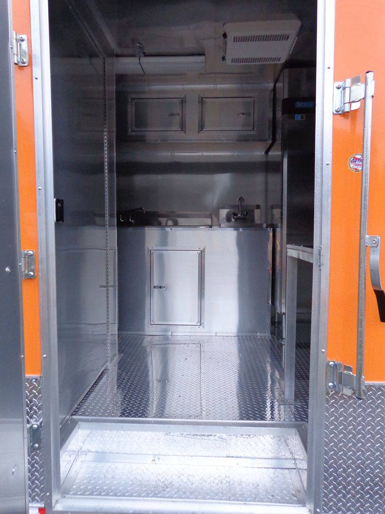 Concession Trailer 8.5'x34' With Appliances - Gooseneck (Orange) Restroom