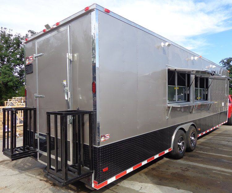 Concession Trailer 8.5'x36' Gray - Gooseneck Enclosed Event Food Kitchen