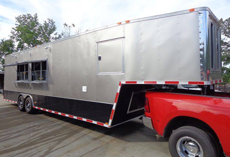 Concession Trailer 8.5'x36' Gray - Gooseneck Enclosed Event Food Kitchen