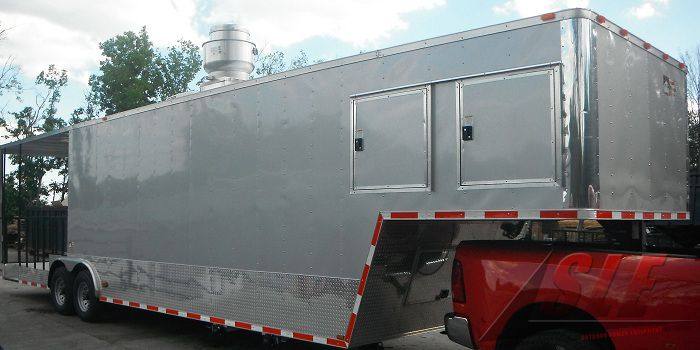 1412-concession-trailer-8.5-x38-gooseneck-catering-bbq-event-food-silver-2.jpg Concession Trailer 8.5'x38' Gooseneck Catering BBQ Event Food (Silver)