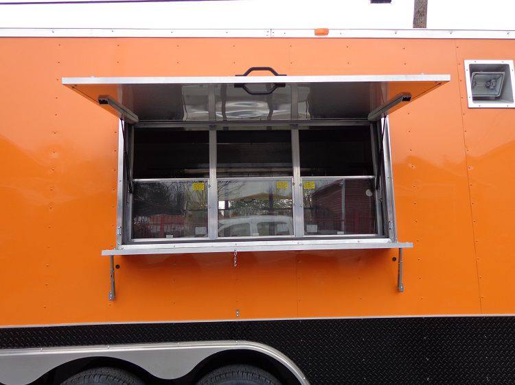 Concession Trailer 8.5'x40' Gooseneck BBQ Smoker Catering (Orange)
