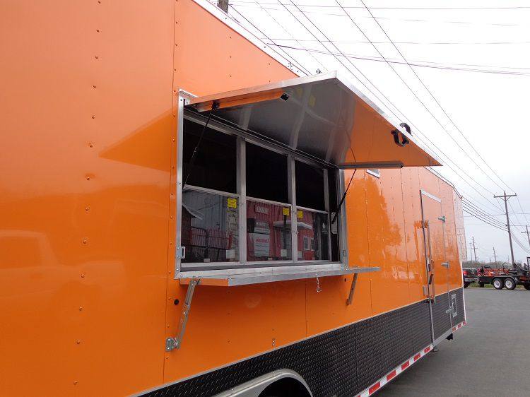Concession Trailer 8.5'x40' Gooseneck BBQ Smoker Catering (Orange)