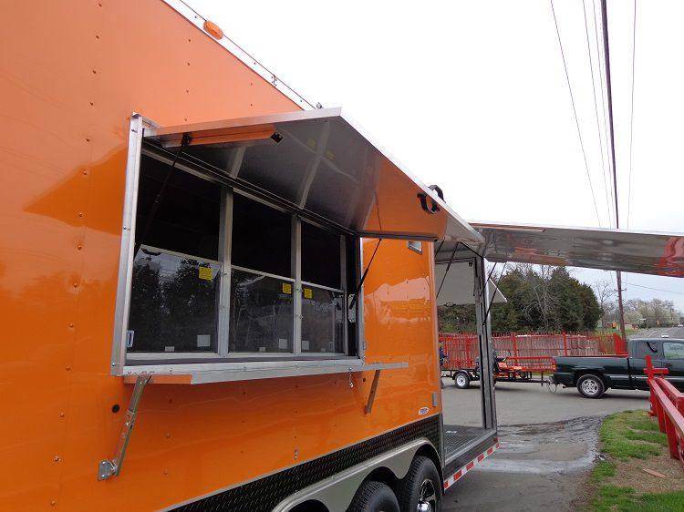 Concession Trailer 8.5'x40' Gooseneck BBQ Smoker Catering (Orange)