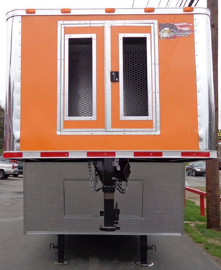 Concession Trailer 8.5'x40' Gooseneck BBQ Smoker Catering (Orange)