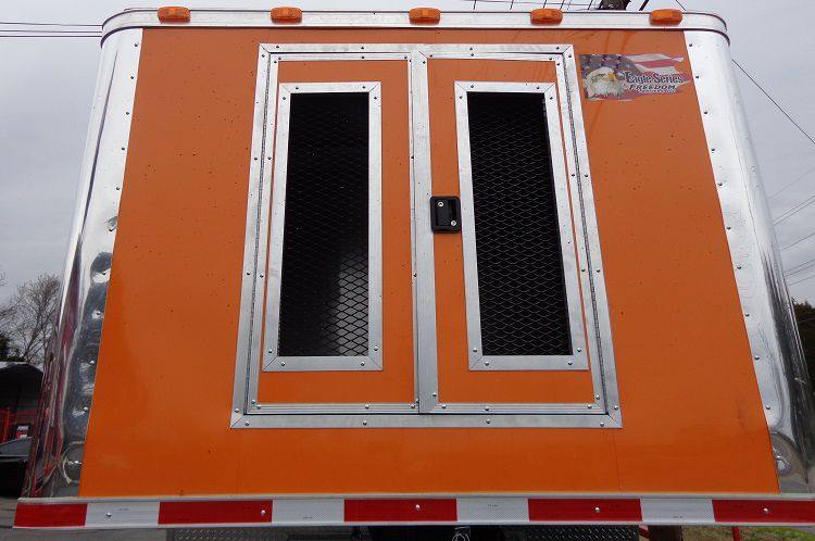 Concession Trailer 8.5'x40' Gooseneck BBQ Smoker Catering (Orange)