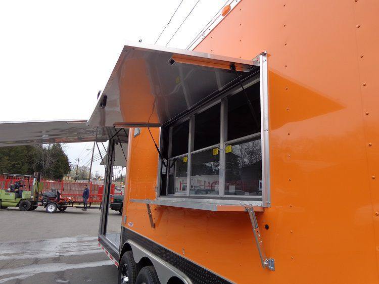 Concession Trailer 8.5'x40' Gooseneck BBQ Smoker Catering (Orange)
