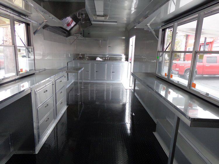 Concession Trailer 8.5'x40' Gooseneck BBQ Smoker Catering (Orange)
