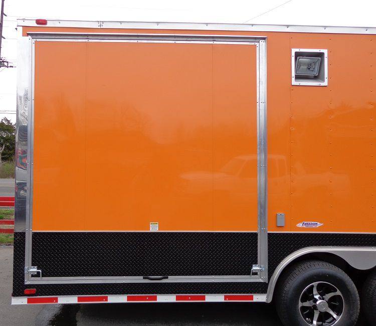 Concession Trailer 8.5'x40' Gooseneck BBQ Smoker Catering (Orange)