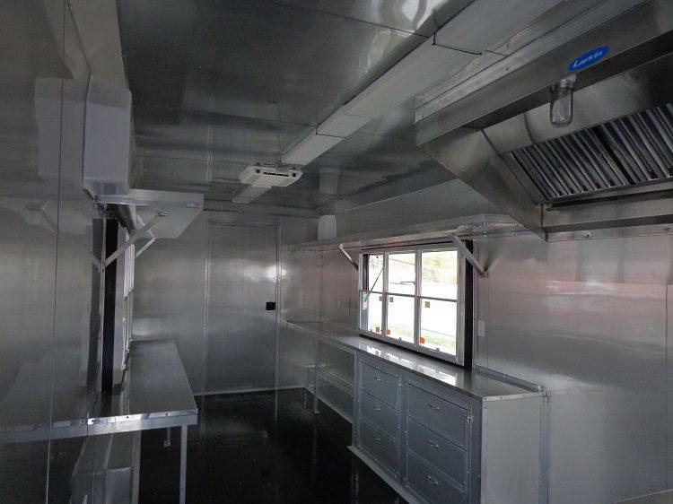 Concession Trailer 8.5'x40' Gooseneck BBQ Smoker Catering (Orange)
