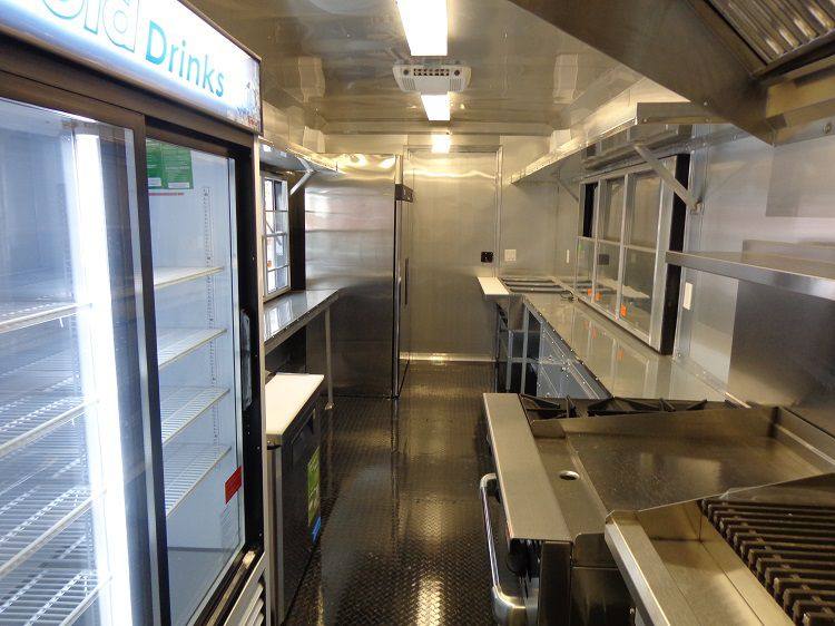 Concession Trailer 8.5'x40' Gooseneck Catering BBQ Smoker Food (Orange)
