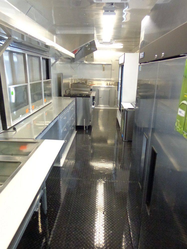 Concession Trailer 8.5'x40' Gooseneck Catering BBQ Smoker Food (Orange)