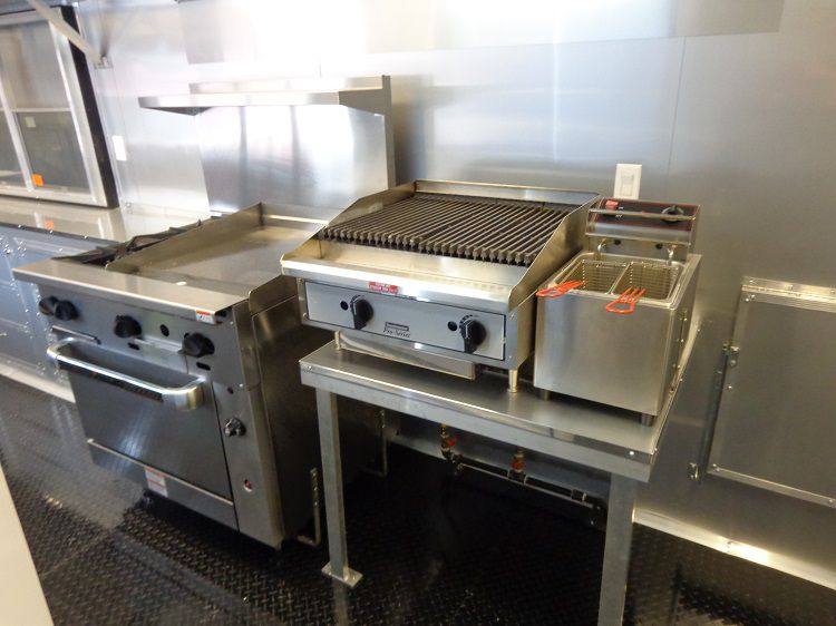 Concession Trailer 8.5'x40' Gooseneck Catering BBQ Smoker Food (Orange)