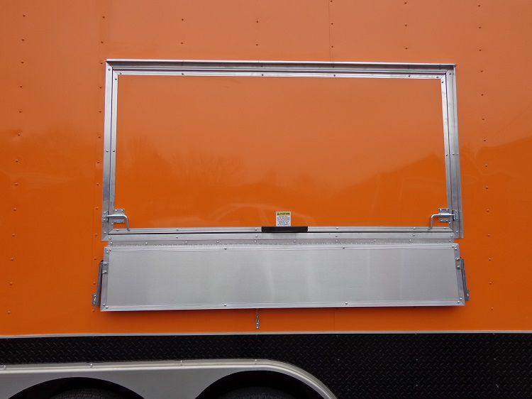 Concession Trailer 8.5'x40' Gooseneck Catering BBQ Smoker Food (Orange)
