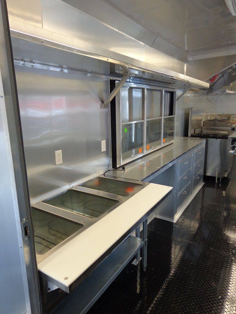 Concession Trailer 8.5'x40' Gooseneck Catering BBQ Smoker Food (Orange)