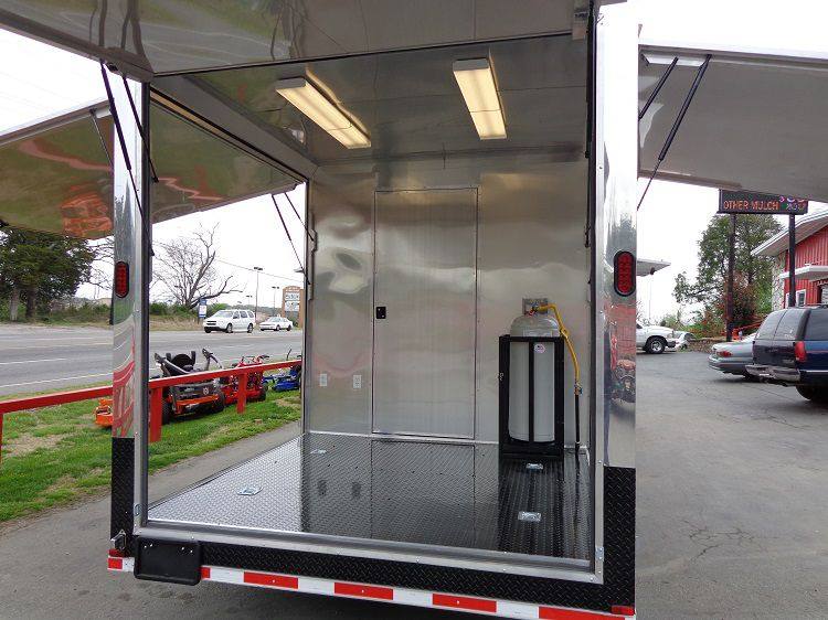 Concession Trailer 8.5'x40' Gooseneck Catering BBQ Smoker Food (Orange)