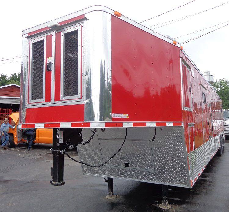 1418-concession-trailer-8.5-x44-gooseneck-catering-vending-red-13.jpg Concession Trailer 8.5'x44' Gooseneck Catering Vending Red