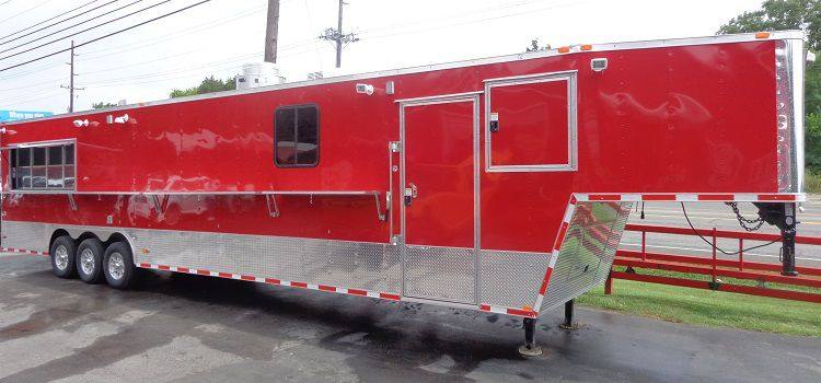 1418-concession-trailer-8.5-x44-gooseneck-catering-vending-red-4.jpg Concession Trailer 8.5'x44' Gooseneck Catering Vending Red