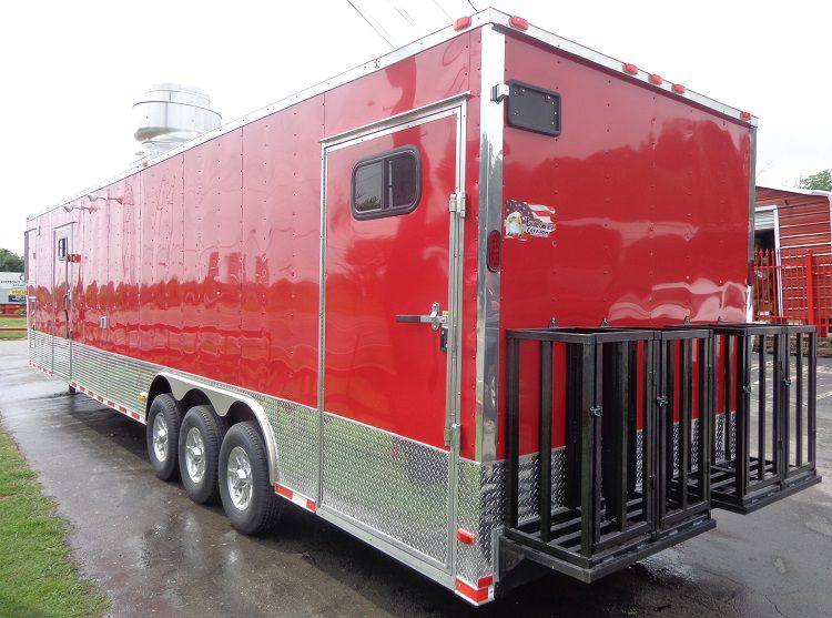 1418-concession-trailer-8.5-x44-gooseneck-catering-vending-red-9.jpg Concession Trailer 8.5'x44' Gooseneck Catering Vending Red