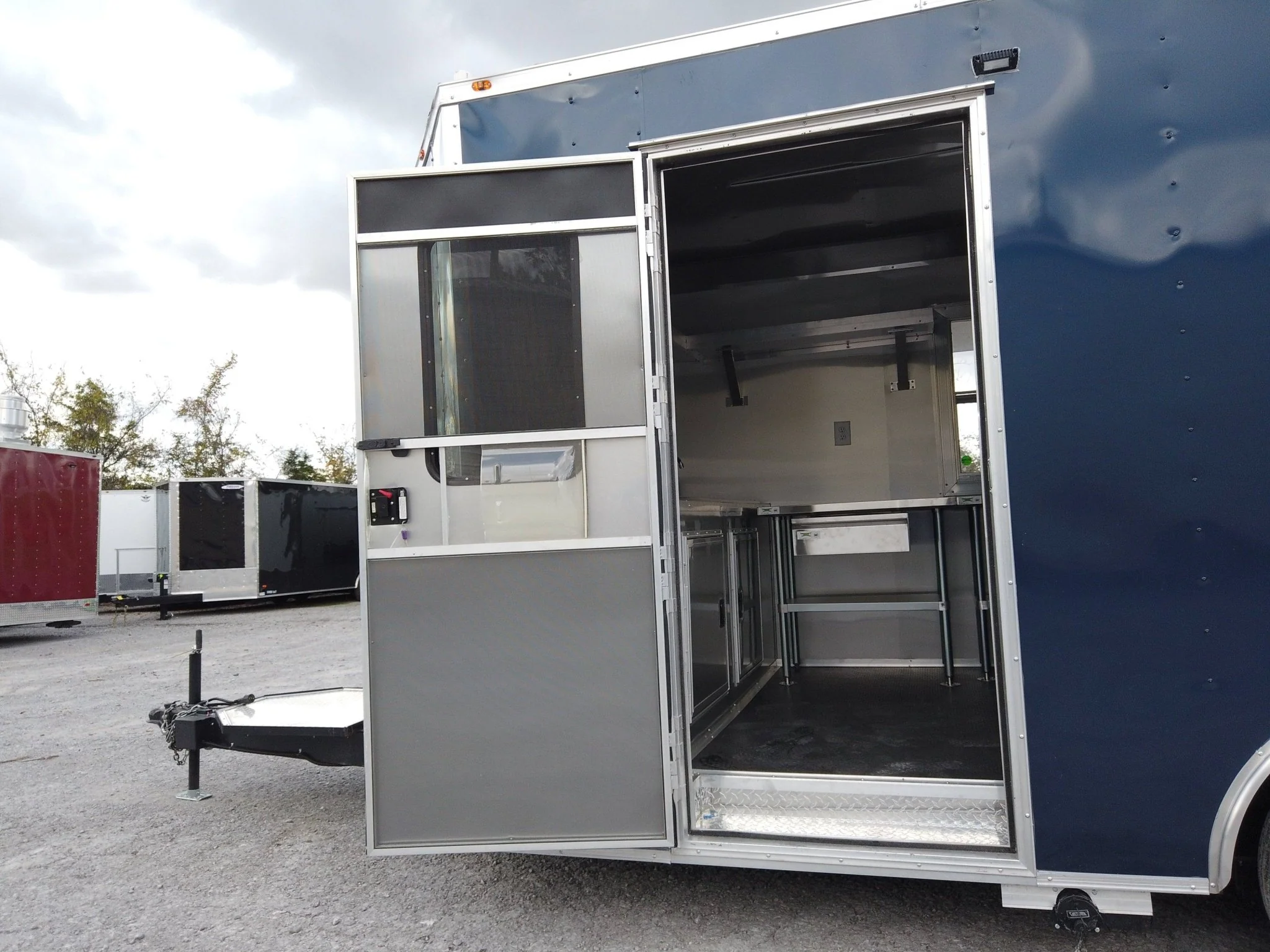 142-8.5-x-16-indigo-blue-concession-trailer-with-appliances-14.webp 8.5' x 16' Indigo Blue Concession Trailer with Appliances