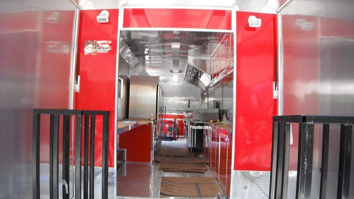 1421-concession-trailer-8.5-x48-red-gooseneck-food-bbq-smoker-catering-4.jpg Concession Trailer 8.5'x48' Red - Gooseneck Food BBQ Smoker Catering