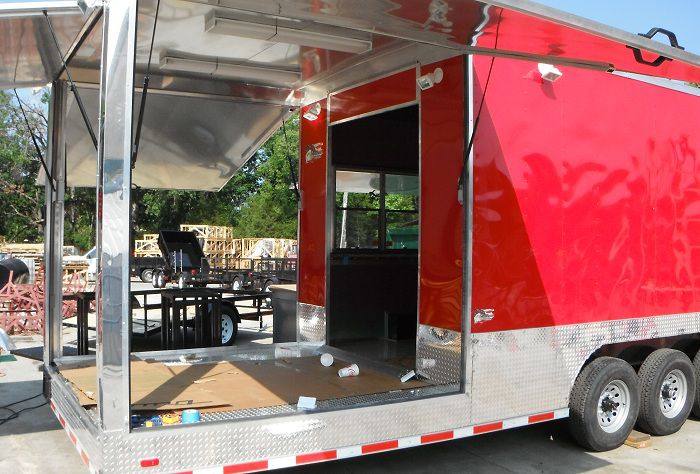 1421-concession-trailer-8.5-x48-red-gooseneck-food-bbq-smoker-catering-6.jpg Concession Trailer 8.5'x48' Red - Gooseneck Food BBQ Smoker Catering