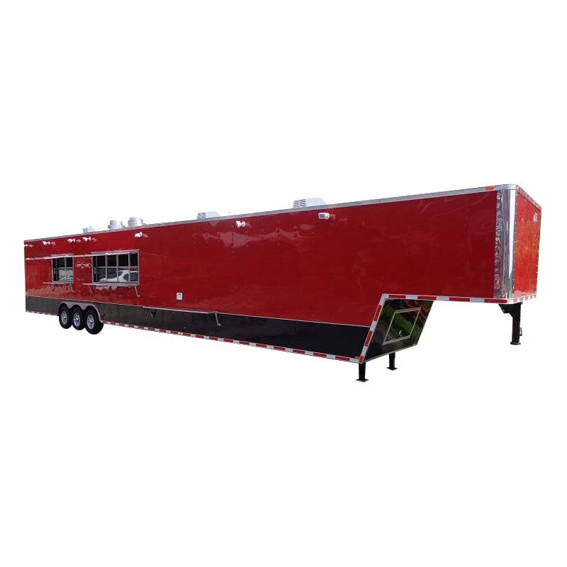 Concession Trailer 8.5'x53' Gooseneck Event BBQ Smoker Catering Food (Red)