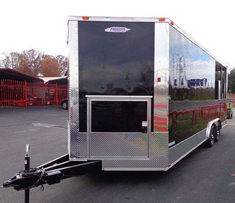 Concession Trailer 8.5x20' Appliances BBQ Smoker Vending Event (Black)