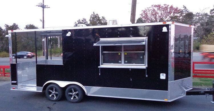 Concession Trailer 8.5x20' Appliances BBQ Smoker Vending Event (Black)