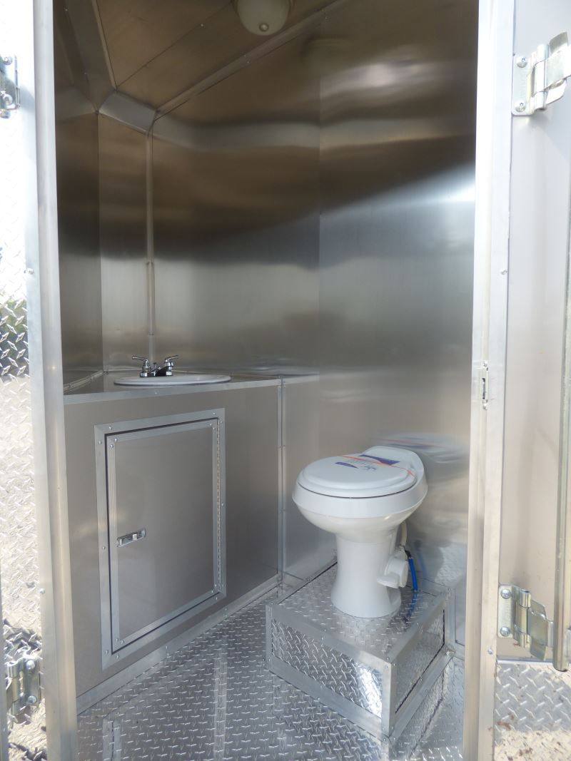 Concession Trailer Arizona Beige 8.5' x 26' BBQ Smoker Event Catering Restroom