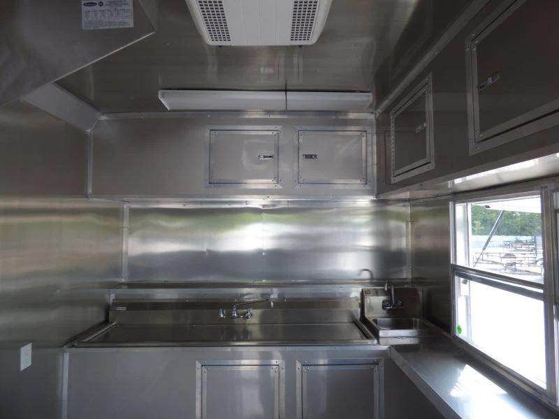 Concession Trailer Arizona Beige 8.5' x 26' BBQ Smoker Event Catering Restroom