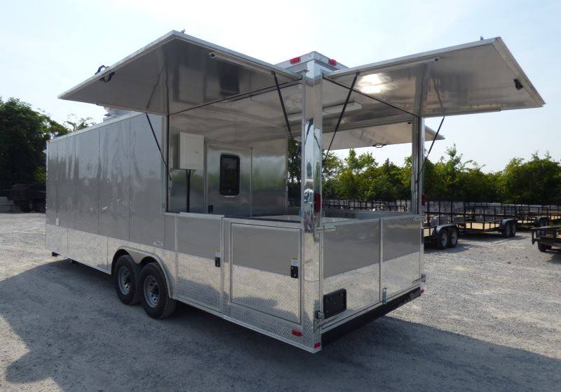 Concession Trailer Arizona Beige 8.5' x 26' BBQ Smoker Event Catering Restroom