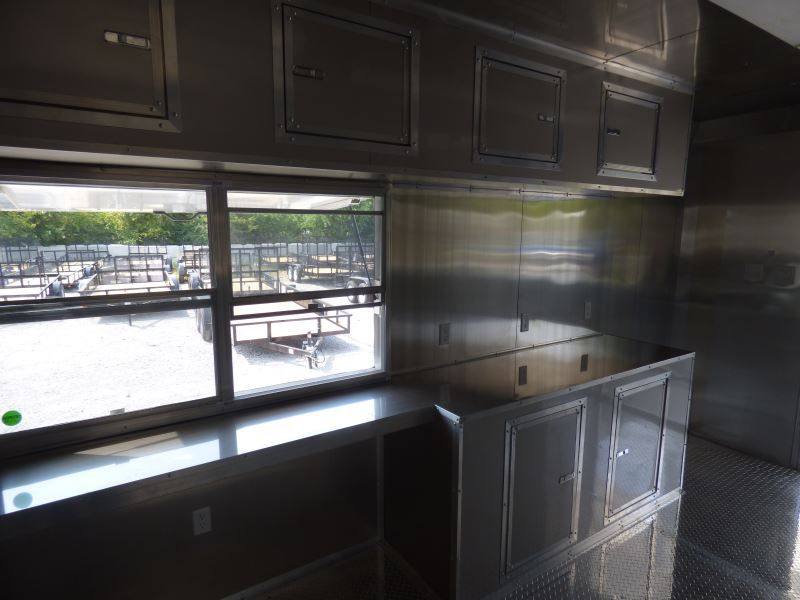Concession Trailer Arizona Beige 8.5' x 26' BBQ Smoker Event Catering Restroom