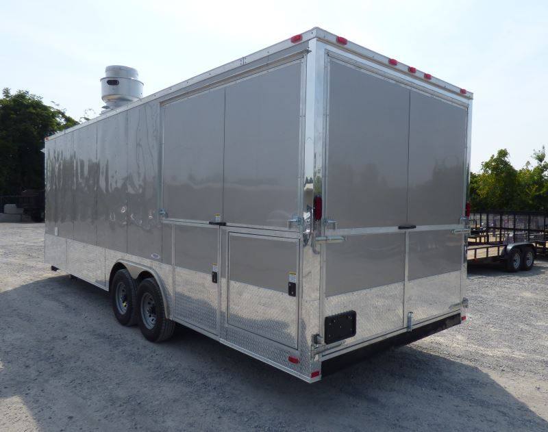 Concession Trailer Arizona Beige 8.5' x 26' BBQ Smoker Event Catering Restroom