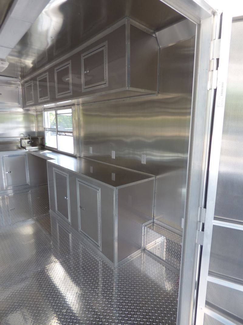 Concession Trailer Arizona Beige 8.5' x 26' BBQ Smoker Event Catering Restroom