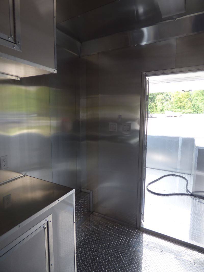 Concession Trailer Arizona Beige 8.5' x 26' BBQ Smoker Event Catering Restroom