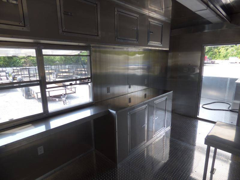 Concession Trailer Arizona Beige 8.5' x 26' BBQ Smoker Event Catering Restroom