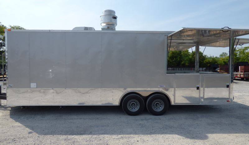 Concession Trailer Arizona Beige 8.5' x 26' BBQ Smoker Event Catering Restroom