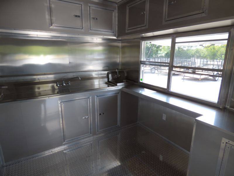 Concession Trailer Arizona Beige 8.5' x 26' BBQ Smoker Event Catering Restroom