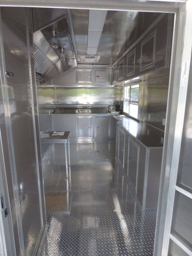 Concession Trailer Arizona Beige 8.5' x 26' BBQ Smoker Event Catering Restroom