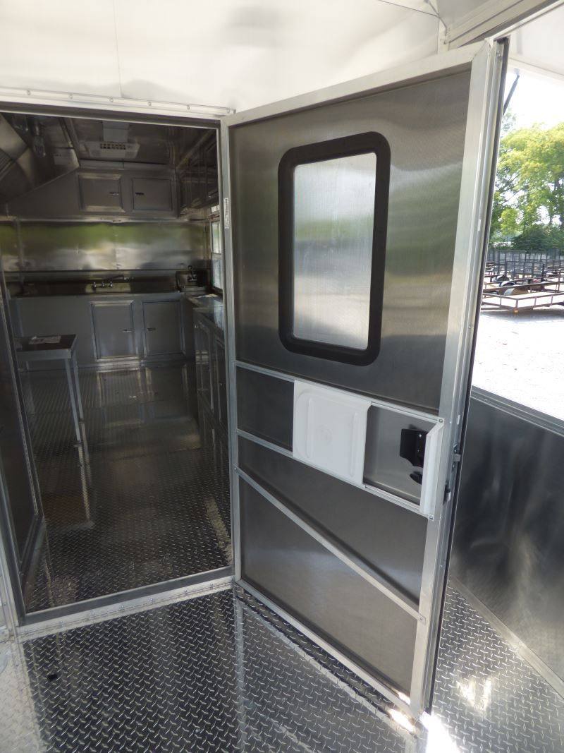 Concession Trailer Arizona Beige 8.5' x 26' BBQ Smoker Event Catering Restroom
