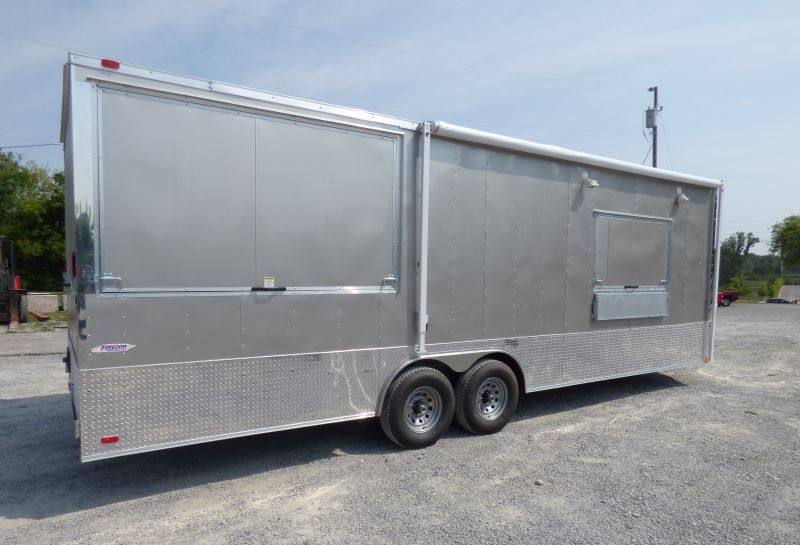 Concession Trailer Arizona Beige 8.5' x 26' BBQ Smoker Event Catering Restroom